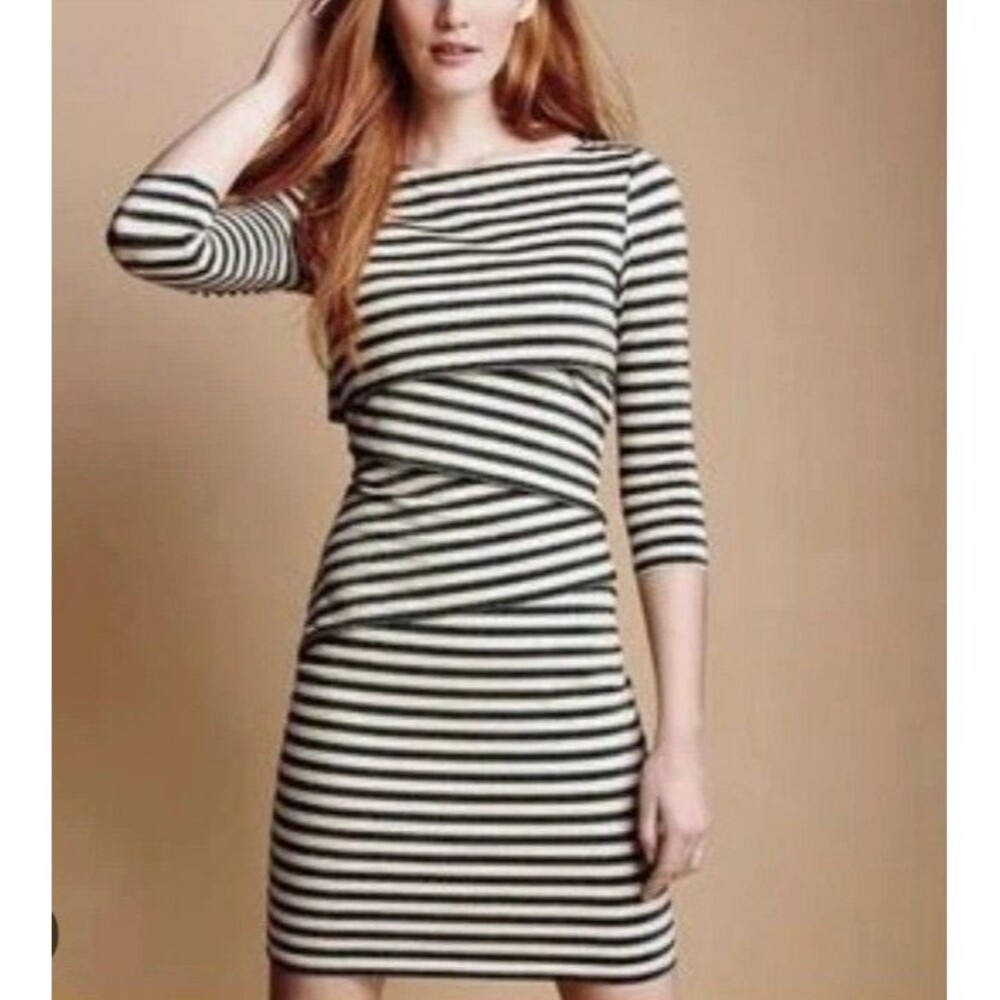J McLaughlin‎ Navy Striped Nicola Catalina Sheath Dress XS